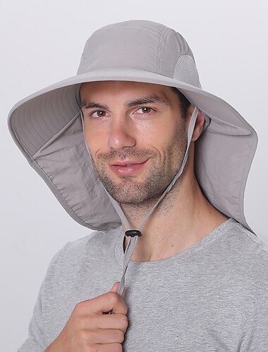  Hut Herren Damen Sonnenhut Wanderhut Boonie-Hut Tragbar Atmungsaktiv Schnelltrocknend für Angeln Klettern Strand Einfarbig Baumwolle Sommer