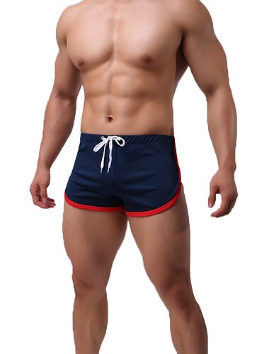  Herren kurze Sporthose Laufshorts kurze hosen Laufshorts Leichtathletik Kurze Hosen Kordelzug Stripe-Trim Kurze Hose Sportlich Casual Atmungsaktiv Schnelltrocknend Feuchtigkeitsableitung Fitness