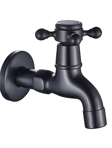  Wasserhahn für den Außenbereich, Wandmontage, Einhebelmischer / Außen- / Innen-Einloch-Centerset, Retro-Vintage-Dekoration, massives Messing, Waschbecken, Wasserhahn, Wasserhahn