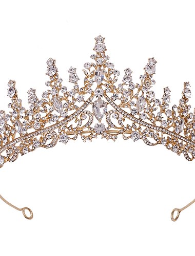  Corona Tiaras Diademas Pedrería Aleación Boda Fiesta  Noche Retro Dulce Con cristal  pedrería Tocado Headwear dress to impress