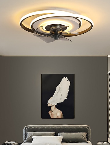  48 cm: n geometrinen himmennettävä kattotuuletin kevytmetalli taiteellinen tyylikäs maalattu viimeistely taiteellinen moderni 220-240v