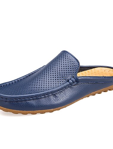  weiße perforierte Slip-On-Mokassins für Herren – bequeme, atmungsaktive Freizeitschuhe für den Alltag