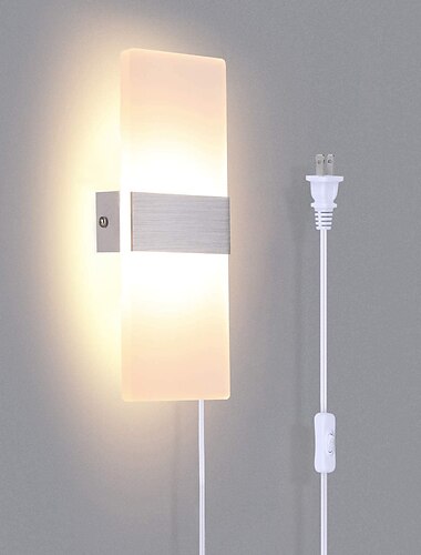  Lightinthebox Matte Augenschutz-LED, moderne LED-Wandleuchten, Schlafzimmer, Büro, Aluminium-Wandleuchte, IP20, EU-Stecker, US-Stecker 85–265 V (kein Stecker), 12 W, LED integriert, CE-zertifiziert
