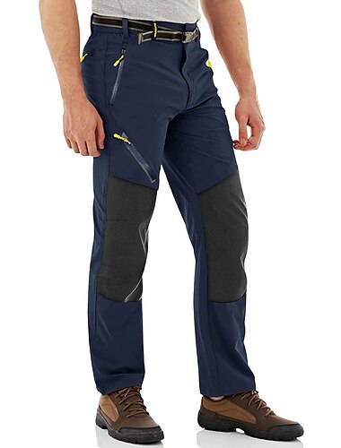  wasserabweisende Arbeitshose für Herren Wandern Berghosen Militär Outdoor Ripstop Schnelltrocknend Stretch Elasthan 4 Reißverschlusstaschen Elastische Taille Leichte Unterteile Marinegrau Schwarz Armeegrün