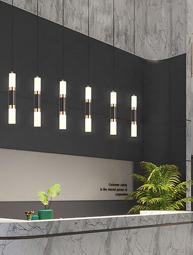  LED hanglamp nachtkastlamp zwart modern 31 cm enkel design hanglamp aluminium stijlvolle eiland gelakte afwerkingen 110-240 v