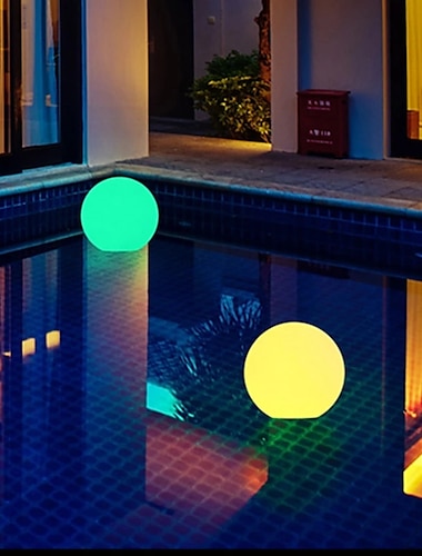  открытый плавучий бассейн светодиодный светящийся надувной шаровой светильник 1x 2x 6x rgb плавательный бассейн с изменением цвета ip67 водонепроницаемый декор свет поплавок для воды вечерние ночник