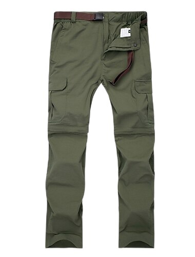  Herren Wanderhose schwarz Hose Cabrio Hose / Zip-Off Hose einfarbig Sommer Outdoor wasserdicht atmungsaktiv schnell trocknend Schweißableitend Nylon Hose / Hose Cabrio Hose Unterteil schwarz Army