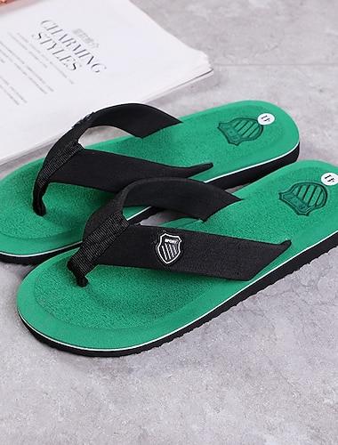  صندل رجالي أسود بنعل مبطن - حذاء مريح للشاطئ والصيف