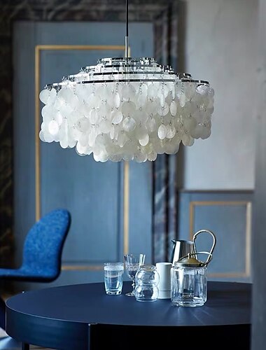  60 cm Pendelleuchte LED Laterne Design Kronleuchter Metall galvanisiert modern 220-240V