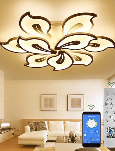  Plafón regulable de 65/80/90/100 cm luces empotrables led metal estilo artístico estilo floral acabados pintados moderno 110-120v 220-240v / certificado ce diseño floral