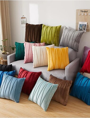  decoratieve toss kussens fluwelen hoes voor kussens kussensloop cover home office kussensloop cover moderne monster kamer kussenhoes outdoor kussen voor slaapbank bed stoel roze blauw salie groen