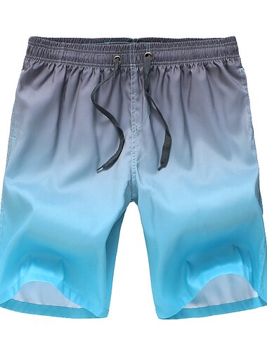 Herren Bademode Surfshorts Badehose Schwimmshorts kurz Schnelltrocknend Leichtgewichtig Surfshorts Badeanzug Kordelzug Mit Taschen Schwimmen Surfen Strand Wassersport Farbverlauf Sommer