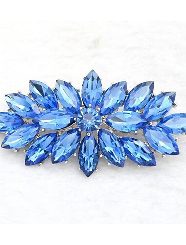  jemals Glaube Hochzeit Corsage Schmuck Marineblau Marquise österreichischen Kristall boomenden Blumenbrosche für Frauen Mode