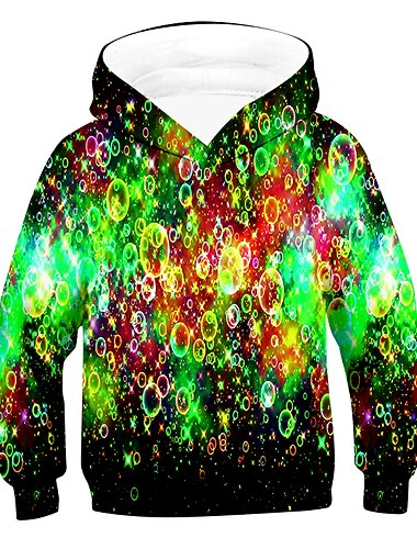  男の子 3D 3D印刷 パーカー 長袖 3Dプリント 春 秋 冬 活発的 ベーシック 子供 2〜12年 アウトドア 日常