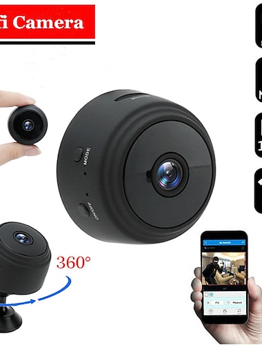  A9 Mini Camera 1080P IP Camera IR Night Magnetic Wireless Voice Video Surveillance Wifi Smart Home Security Camera with Safe Motion Detection Alarm Function Infrared Night Vision