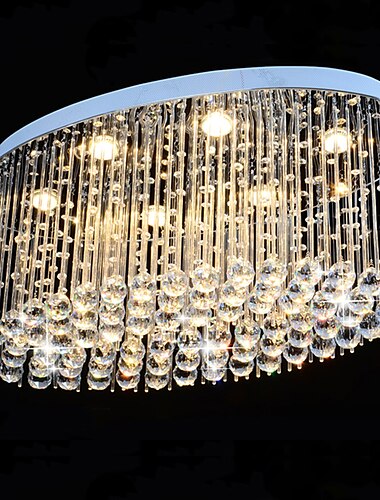 Kryształowy żyrandol led luksusowe oświetlenie sufitowe nowoczesne k9 do montażu podtynkowego światło kropla deszczu żyrandol do hotelu sypialnia jadalnia salon sufitowy wisiorek światła oprawy