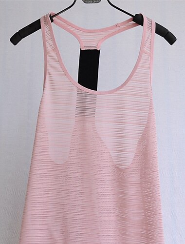  Damen Tank Top Schnelltrocknend Bequem Atmungsaktiv Offener Rücken Ärmellos Sport Einfarbig Oberteil Für Fitnesstraining Fitness Yoga Sportkleidung