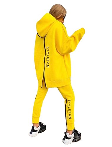  Damen Trainingsanzug Jogginganzug Patchwork 2 Teile Casual Winter Langarm warm halten Windundurchlässig Atmungsaktiv Fitness Laufen Gehen Sportbekleidung Sportkleidung Weiss / schwarz Weiß Schwarz