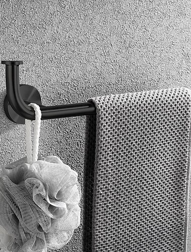  multifunktionaler handtuchhalter gebürstet/lackiert toilettenpapierhalter mit kleiderhaken edelstahl 304 matt schwarz/silber wandmontage