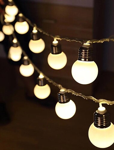  G50 ρετρό λαμπτήρας led φώτα κορδόνι 3m 1.5m led λαμπτήρα μπαταρίας ή usb string νεράιδα χριστουγεννιάτικο οικογενειακό πάρτι διακοπών σπίτι διακόσμηση λάμπα