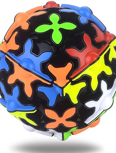  Juego de cubos de velocidad qiyi, rompecabezas de esfera, juguete de rompecabezas de bola mágica, cubo de engranajes tridimensional giratorio de 360 grados, juguete de cubo mágico para festivos y