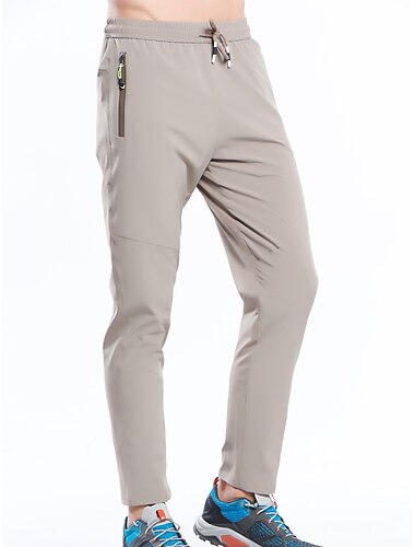  Per uomo Pantaloni da escursione Estate Esterno Comfort Multi-tasca Asciugatura rapida Leggero Elastene Cinturino elastico A cordoncino Tasca con cerniera Pantalone / Sovrapantaloni Pantaloni Verde