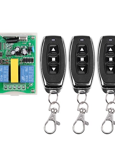  ac220v 2channal rf trådlös fjärrkontrollbrytare för motor / slutare / uppstopp nere / 433mHz