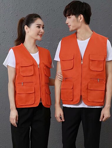  Herren Damen Anglerweste Weste für Wanderer Ärmellos Weste / Fahrradweste Jacke Shirt Außen Atmungsaktiv Rasche Trocknung Leicht Multi Pocket Marineblau grün fluoreszierend Orange Jagd Angeln Klettern