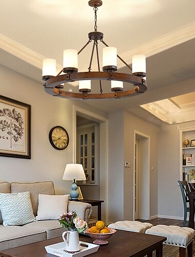  LED Pendelleuchte Kronleuchter 6/8 Köpfe Vintage-Stil Laterne Desgin Metall lackierte Oberflächen LED 110-120V 220-240V