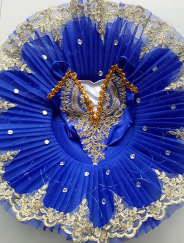  バレエ チュチュドレス ドレス レース 捺染 プリーツ 女の子 訓練 性能 ノースリーブ ハイウエスト スパンデックス レース チュール