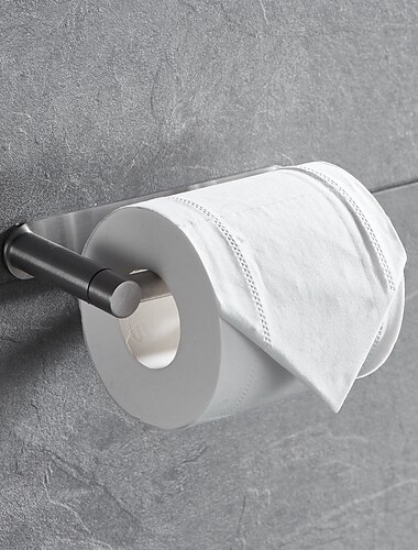  Toilettenpapierhalter selbstklebender Rollenpapierhalter Edelstahlmaterial Papierhandtuchhalter gebürstet und lackiert