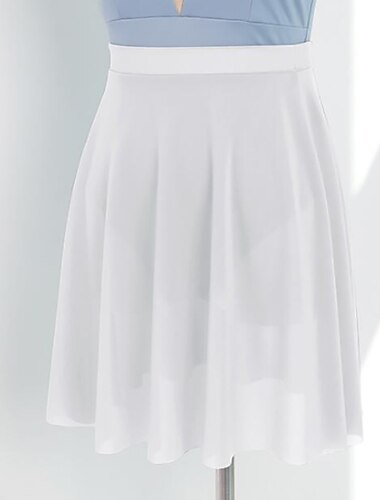  Faldas de ballet transpirables para mujer, faldas sólidas para entrenamiento de mujer, faldas diarias de nailon alto para mujer