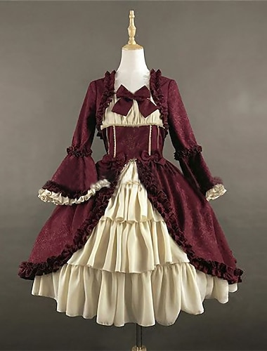  Medievale Abito da cocktail Abito vintage Vestito Costumi a tema film / TV Tinta unica Costume Per donna Mascherata Festa & Sera Festival Adulti Vestito Tutte le stagioni