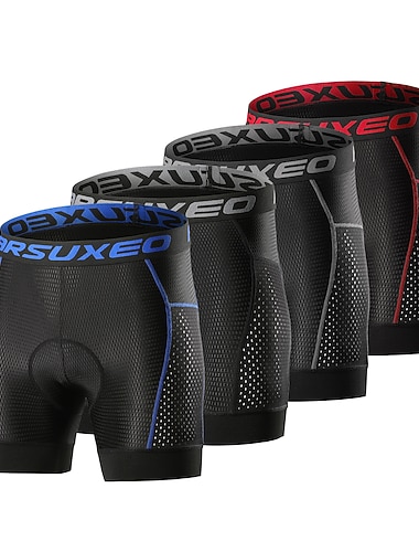  Męskie Jednokolorowe Bielizna rowerowa Rower Spodenki snowboardowe Doły Krój typu Race Fit Kolarstwie szosowym Sport Szybkie wysychanie Miękka Elastyczny Odvádí pot Szary / Czerwony Czarny + Czarny