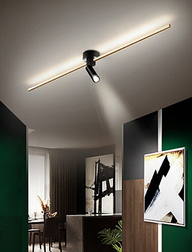  LED taklampe vegglampe med spotlight 60/80/100 cm linje design geometriske former innfelt lys aluminium kunstnerisk stil moderne stil stilige malte overflater 110-120v 220-240v