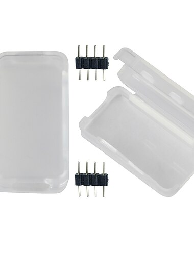  złącze paska świetlnego led wodoodporny klips mocujący 4-pinowa igła rgb typ męski wodoodporne pudełko listwa oświetleniowa pudełko na akcesoria nadaje się do mocowania linii złącza rgb 4bin