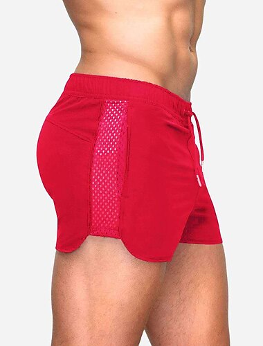  Herren kurze Sporthose Laufshorts kurze hosen Laufshorts Leichtathletik Kurze Hosen Trainingsshorts Marathon Ein Drittel Shorts Ranger-Höschen Unten Sportlich Herbst Spandex Atmungsaktiv