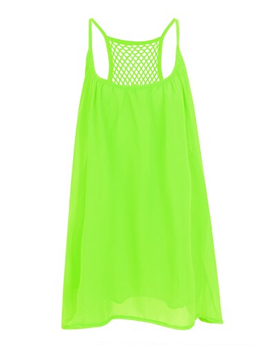  Per donna Mini abito Abito con bretelline Informale Standard Colore puro Senza maniche fluorescente verde Nero Bianco Arancione Estate Primavera