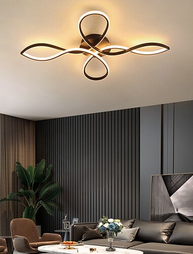  led taklampe svart gull 68 cm flush mount lys aluminium kunstnerisk stil moderne stil stilig 110-120v 220-240v