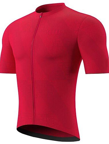  Voor heren Wielrenshirt Kleurenblok Lapwerk Horizontale stroken Korte mouw Fietsen Shirt Kleding Bovenlichaam met 3 achterzakken Bergracen Wegwielrennen Sneldrogend Zacht Reflecterende strips