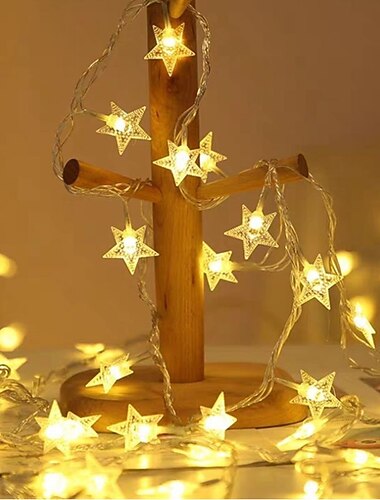  ramadan eid lichter led lichterketten 5m lichterketten 40 leds 1 set warmweiß weihnachten neujahr innenparty star batteriebetrieben