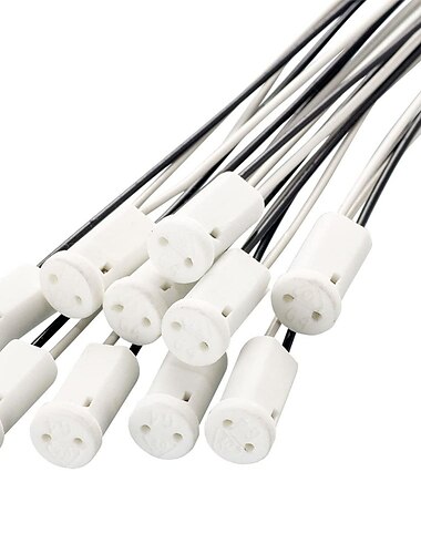  10st 20 cm g4 mr11 mr16 diy lamp accessoire keramische gloeilamp socket wit