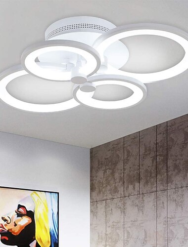  60/80/95 سم الثريا عكس الضوء ضوء السقف LED أشكال هندسية فلوش جبل أضواء معدنية الطبقات الحديثة الطراز الخطي التشطيبات 110-120 فولت 220-240 فولت