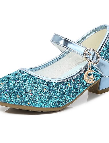  Frozen Cuento de Hadas Princesa Elsa Zapatos Lentejuelas Cosplay de película for Chica Niños Carnaval Mascarada