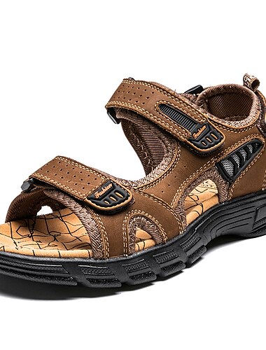  sandales de randonnée d'extérieur marron pour hommes avec sangles réglables - chaussures d'été confortables et durables pour l'aventure et les vêtements décontractés
