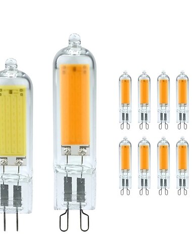  bombilla de luz led 10pcs g9 cob 3w 7w 5w lámpara de vidrio g4 220v g4led foco de luz para lámpara colgante candelabros de iluminación para el hogar