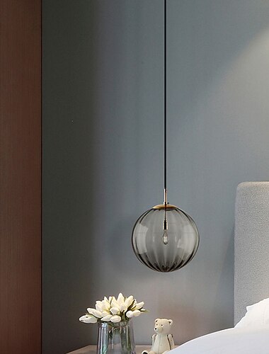  lampada a sospensione a led luce da comodino globo di vetro design moderno 15 cm lanterna desgin metallo galvanizzato moderno artistico 110-120v 220-240v