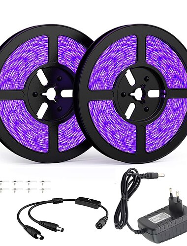  LED strip light 2x5m 32.8ft led uv black light strip kit 600 units uv lamp beads