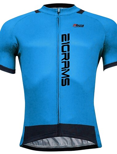  21Grams Herre Sykkeltrøyer Kortermet Sykkel Jersey Topper med 3 baklommer Fjellsykling Veisykling Hurtigtørkende YKK Glidelås Tilbake Lomme Reduserer gnaging Grønn Gul Mørkegrønn Polyester sport Klær