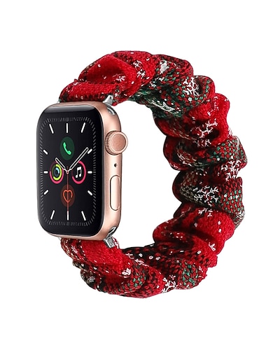  Pasek do zegarka na Apple Watch 38mm 40mm 41mm 42mm 44mm 45mm 49mm iwatch Series Ultra 8 7 6 SE 5 4 3 2 1 Tkanina Zastąpienie Pasek Damskie Elastyczny Gumka do gumek Mankiet
